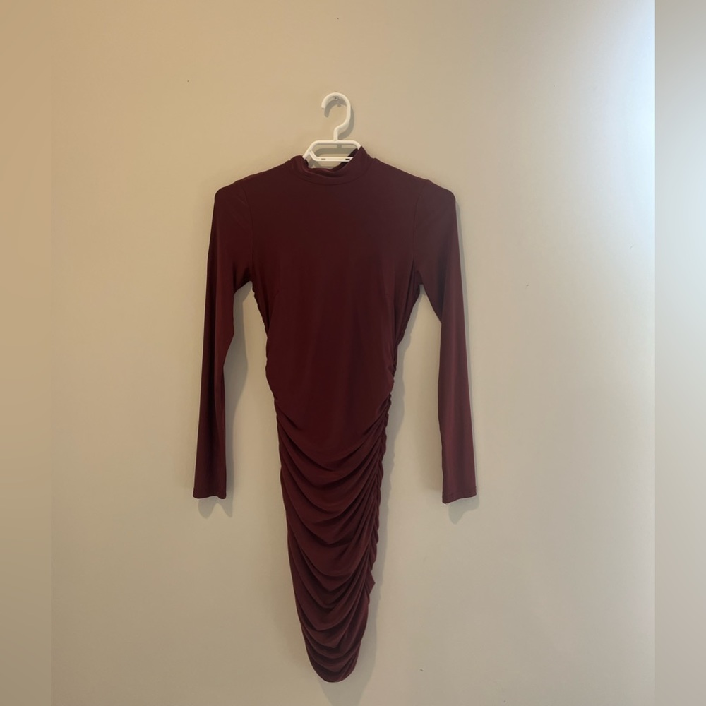 Tiger dress long sleeve body con dress